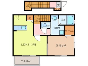 新清洲駅 徒歩8分 2階の物件間取画像